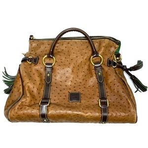 Dooney & Bourke Brown Ostrich Florentine Bag